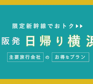 新大阪-新横浜：往復25,400円-】お得な日帰り新幹線